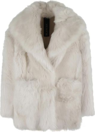 BLANCHA Tuscan Shearling Jas - Dames - Jassen - Wit - XS - Jassen