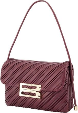 Victoria Beckham Womens Shoulder Bag Burgundy Calfskin