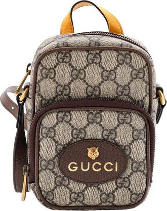Gucci Neo Vintage Top Handle Crossbody Bag Gg Coated Mini (Authentic Pre- Loved)