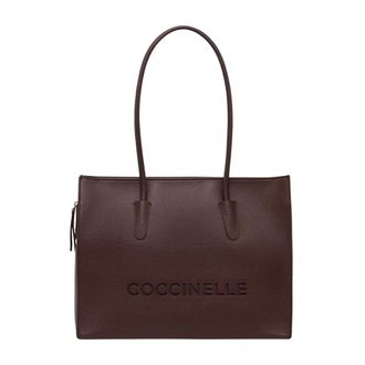 Coccinelle Myrtha 26 Tote - Dames - Shoppers - Bruin - ONE Size - Katoen - Tassen
