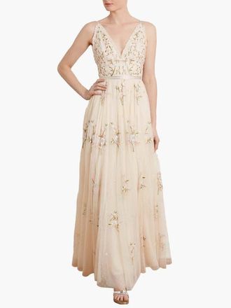 Needle & Thread Petunia Gown in Champagne at Nordstrom, Size 12