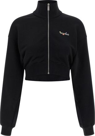 Off-white Arrow Glass Flower Felpe Nero-Donna