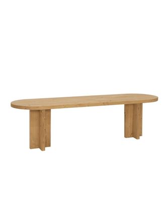 Deco Wood Banco de madera maciza en tono medio de 140x45cm