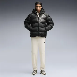 Puma Pantaloni in pile PUMATECH Far InfraRosso da uomo, Abbigliamento, Beige, XXL