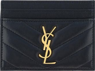Saint Laurent Portacarte in pelle dagnello Woman UNI