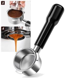 OEM Accesorios Para Caf&eacute; Mango Dosificador Sin Fondo De 51 Mm Mango Dosificador Universal Para Cafeteras, Negro Mate