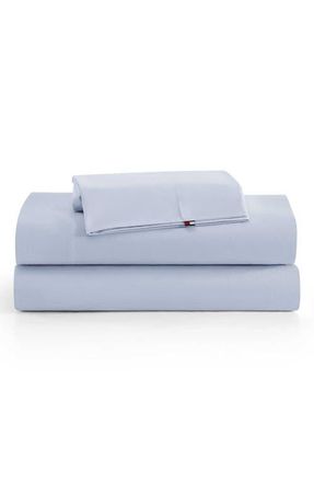 Tommy Hilfiger Performance Cooling Cotton Sheet Set in Light /Medium Blue at Nordstrom, Size Twin X-Long