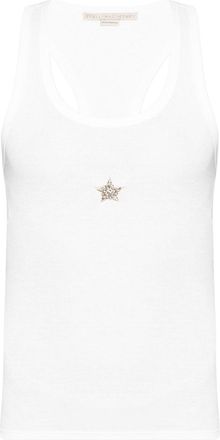 Stella McCartney star-appliqu&eacute; lyocell tank top - women - Lyocell - M - White