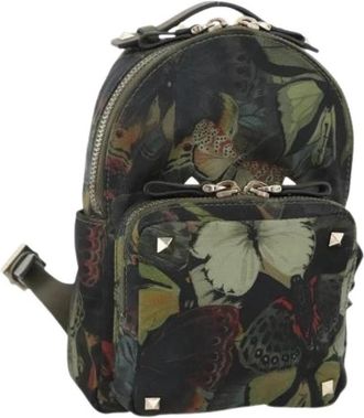Valentino Pre-owned Nylon Rugzak - Dames - Vintage Rugzakken - Groen - ONE Size - Nylon - Vintage