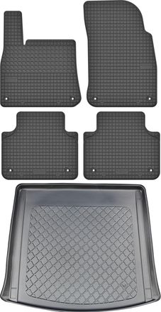 OEM Volkswagen Touareg Iii Van Desde 07.2018 Set - Alfombrillas De Goma Para Coche + Alfombrilla Para Maletero