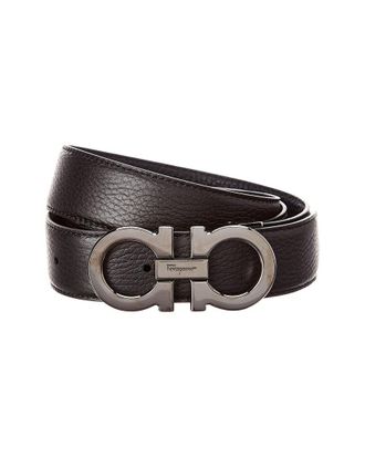 Ferragamo Ferragamo Reversible & Adjustable Double Gancini Leather Belt