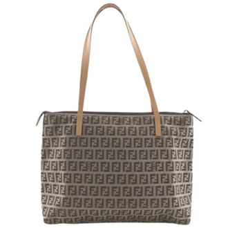 Fendi Pre-owned Tote Bags, female, Brown, Size: ONE SIZE Pre-owned Canvas fendi-bags
