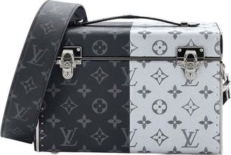 Louis Vuitton Black Monogram Eclipse Split Canvas Trunk S Mini (Authentic Pre- Loved)