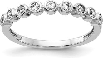 Diamond2Deal 14k Gold Lab Grown Diamond Wedding Band Ring 1/4Ct Clarity- VS Color- G-H