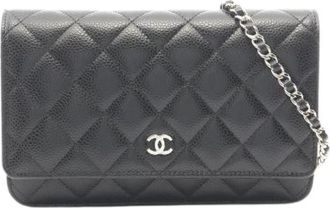 Chanel Pre-owned Matelasse Grained Calf Shoulder Bag - Dames - Vintage Schoudertas - Zwart - ONE Size - Leer - Vintage