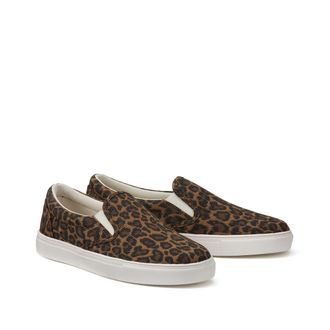 La Redoute Collections Sneakers slip-on met luipaardprint