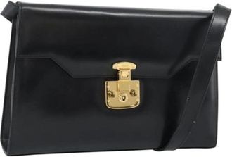 Gucci Pre-owned Vintage Schoudertas - Dames - Vintage Schoudertas - Zwart - ONE Size - Leer - Vintage
