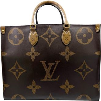 Louis Vuitton Brown Monogram Handbag Tote Bag (Pre-Owned)