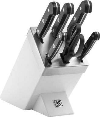 Zwilling Gourmet Set di Coltelli con Ceppo con Sistema Auto Affilante, 7 Pezzi, Bianco - Zwilling
