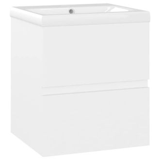 Berkfield Home Sink Cabinet with Built-in Basin White Engineered Wood