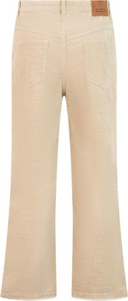 Isabel Marant Womens Flared Trousers Ecru Cotton