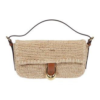 Staud Handbags, female, Beige, Size: ONE SIZE Raffia Shoulder Bag