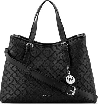 Nine West Kieran Satchel Bag in Black at Nordstrom Rack