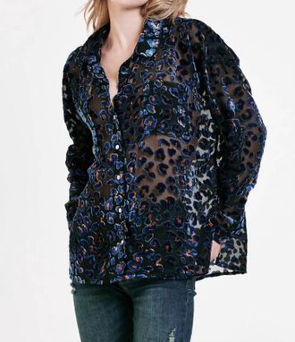 Dear John Denim Arianna Button Down Top In Blue Spots