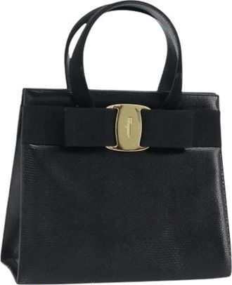 Ferragamo Pre-owned Handtas - Dames - Vintage Handtas - Zwart - ONE Size - Leer - Vintage