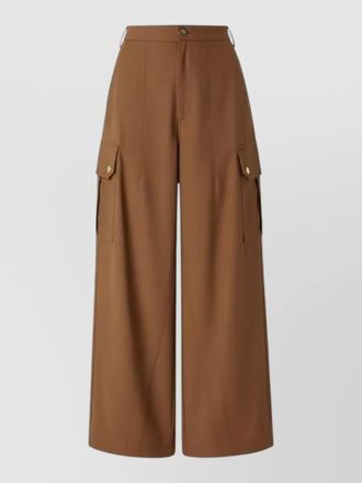 Pinko cotton wide-leg trousers