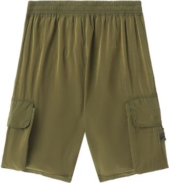Aries elasticated waistband track shorts - men - Cotton - L - Green