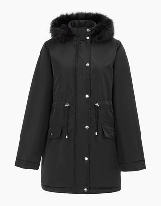Miso Womens Parka Ladies Jacket - Black - Size: 14