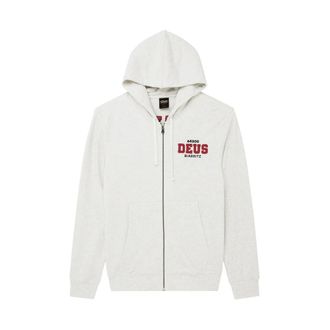 Deus Zip-throughs, male, Gray, Size: L Buck Up Zip Hoodie