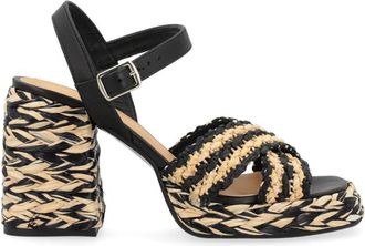 Castaner Rafia Geweven Sandalen - Dames - Sandalen met hakken - Veelkleurig - 37 EU - Schoenen