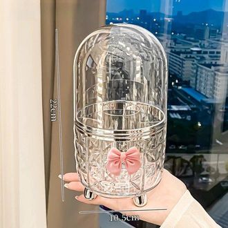 OEM Organizador Cosm&eacute;ticos Giratorio Lujo Elegante Escritorio Brochas Maquillaje Contenedor Prueba Polvo Separadores, Ligero, Transparente