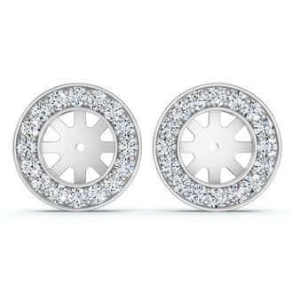 Pompeii3 3/4ct Diamond Earring Studs Jackets 14K White (5.5-6mm)