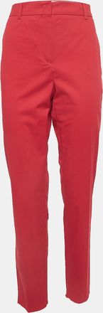 Max Mara Red Gabardine Regular Fit Trousers