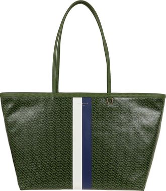 Tory Burch The Racer Tote - Dames - Shoppers - Groen - ONE Size - Tassen