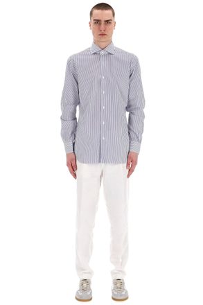 Barba Cult Line Cotton Tailored Stripe Shirt