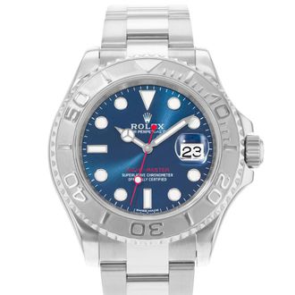 Rolex Pre-owned Rolex Yacht-Master 40 Automatic Chronometer Blue Dial Mens Watch 116622 BLSO