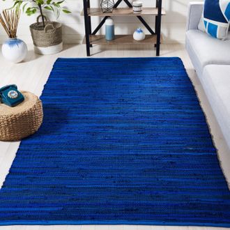 Safavieh Rag Rug Hand Made Area rug, Blue / Multi Bohemian Style Non-Shedding