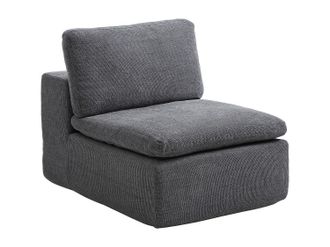 Vente-Unique Poltrona in tessuto grigio antracite - CORTOLINE