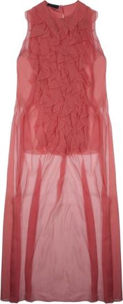 Alberta Ferretti Pink Embellished Round Neck Top