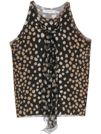 Dior Canotta leopardata anni 2000 - Marrone