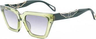 Zadig&Voltaire Womens SZV418-53M40X SZV418 53 53M40X Sunglasses - Green - One Size