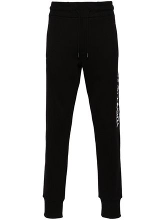 Versace Jeans Couture logo-patch cotton track pants - Black