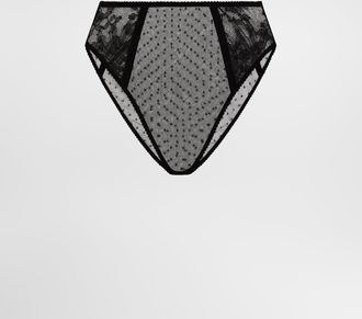 Dolce & Gabbana High-waisted Lace Briefs - Woman Underwear Black 1