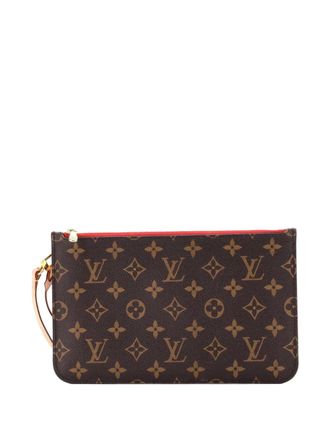 Louis Vuitton Neverfull Pochette Monogram Canvas Large pouch - Bruin