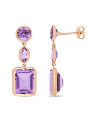 Rina Limor Rose Gold Vermeil 11.50 Ct. Tw. Gemstone Earrings