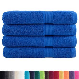 Berkfield Home Premium Towels SOLUND 4pcs Blue 100x200cm 600gsm